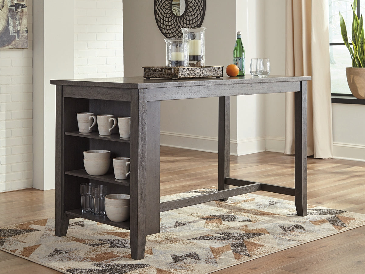 A2Z Furniture - Ashley Furniture - Caitbrook Dining Room - RECT DRM Counter TBL Set(7/CN) / Gray - D388-423