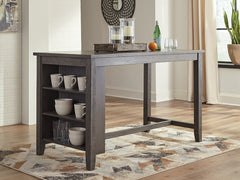 A2Z Furniture - Ashley Furniture - Caitbrook Dining Room - RECT DRM Counter TBL Set(7/CN) / Gray - D388-423