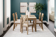 A2Z Furniture - Ashley Furniture - Sanbriar Dining Room - RECT DRM Table Set (7/CN) / Light Brown - D393-425