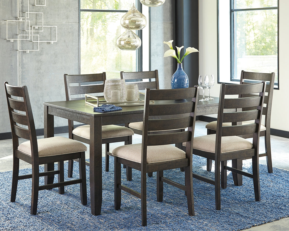A2Z Furniture - Ashley Furniture - Rokane Dining Room - Dining Room Table Set (7/CN) / Brown - D397-425