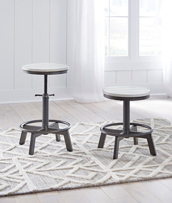 A2Z Furniture - Ashley Furniture - Torjin Dining Room - Counter Height Stool (Set of 2) / Vintage White - D440-224X2