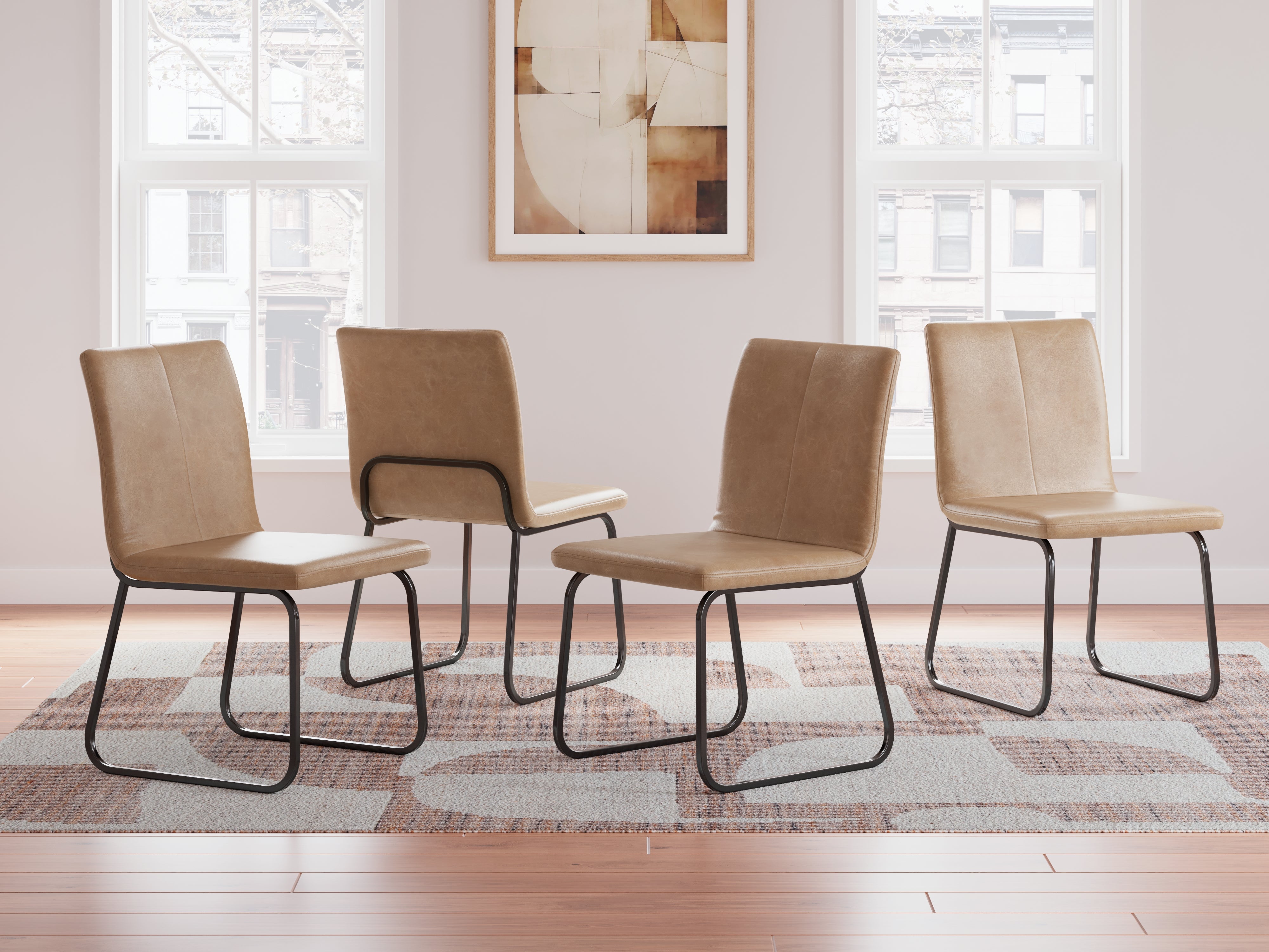 A2Z Furniture - Ashley Furniture - Pharwynn Dining Room - Dining UPH Side Chair (4/CN) / Toast - D446-02