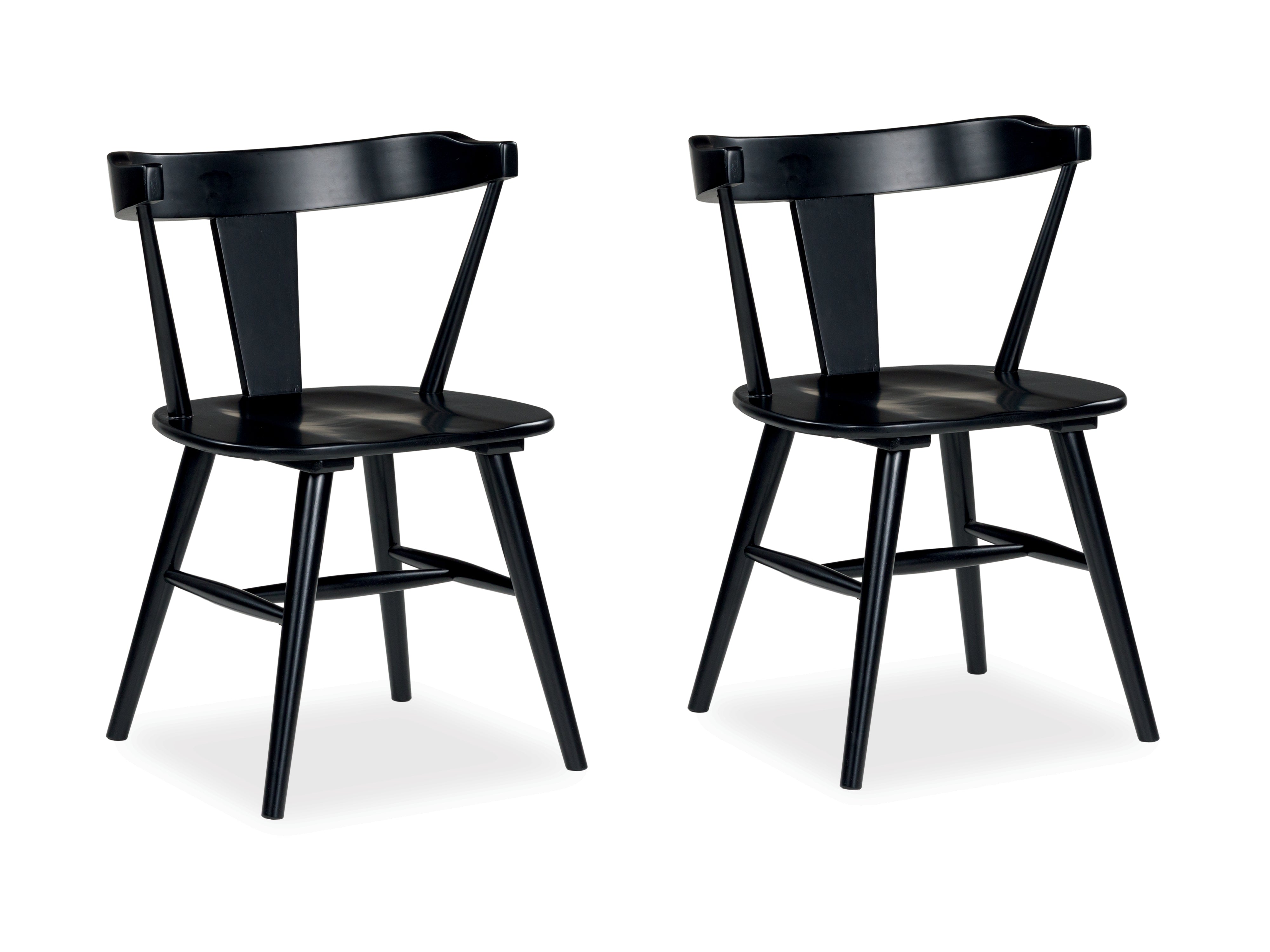 A2Z Furniture - Ashley Furniture - Gretlynn Dining Room - Dining Chair (Set of 2) / Black/Natural - D501-02X2