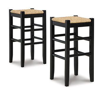 A2Z Furniture - Ashley Furniture - Mirimyn Dining Room - Bar Height Bar Stool (Set of 2) / Black - D508-130X2