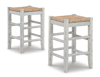 A2Z Furniture - Ashley Furniture - Mirimyn Dining Room - Counter Height Bar Stool (Set of 2) / White - D508-224X2