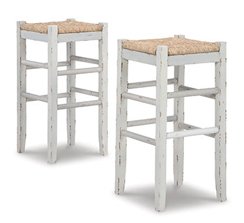 A2Z Furniture - Ashley Furniture - Mirimyn Dining Room - Bar Height Bar Stool (Set of 2) / White - D508-230X2