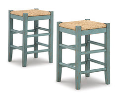 A2Z Furniture - Ashley Furniture - Mirimyn Dining Room - Bar Height Bar Stool (Set of 2) / Teal - D508-330X2