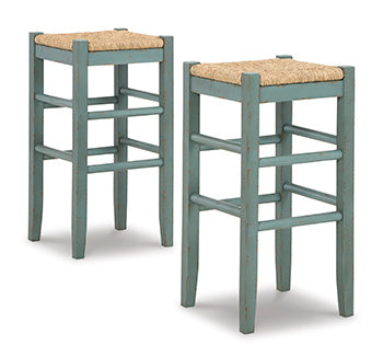 A2Z Furniture - Ashley Furniture - Mirimyn Dining Room - Bar Height Bar Stool (Set of 2) / Teal - D508-330X2