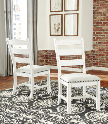 A2Z Furniture - Ashley Furniture - Valebeck Dining Room - Dining Chair (Set of 2) / Beige/White - D546-01X2