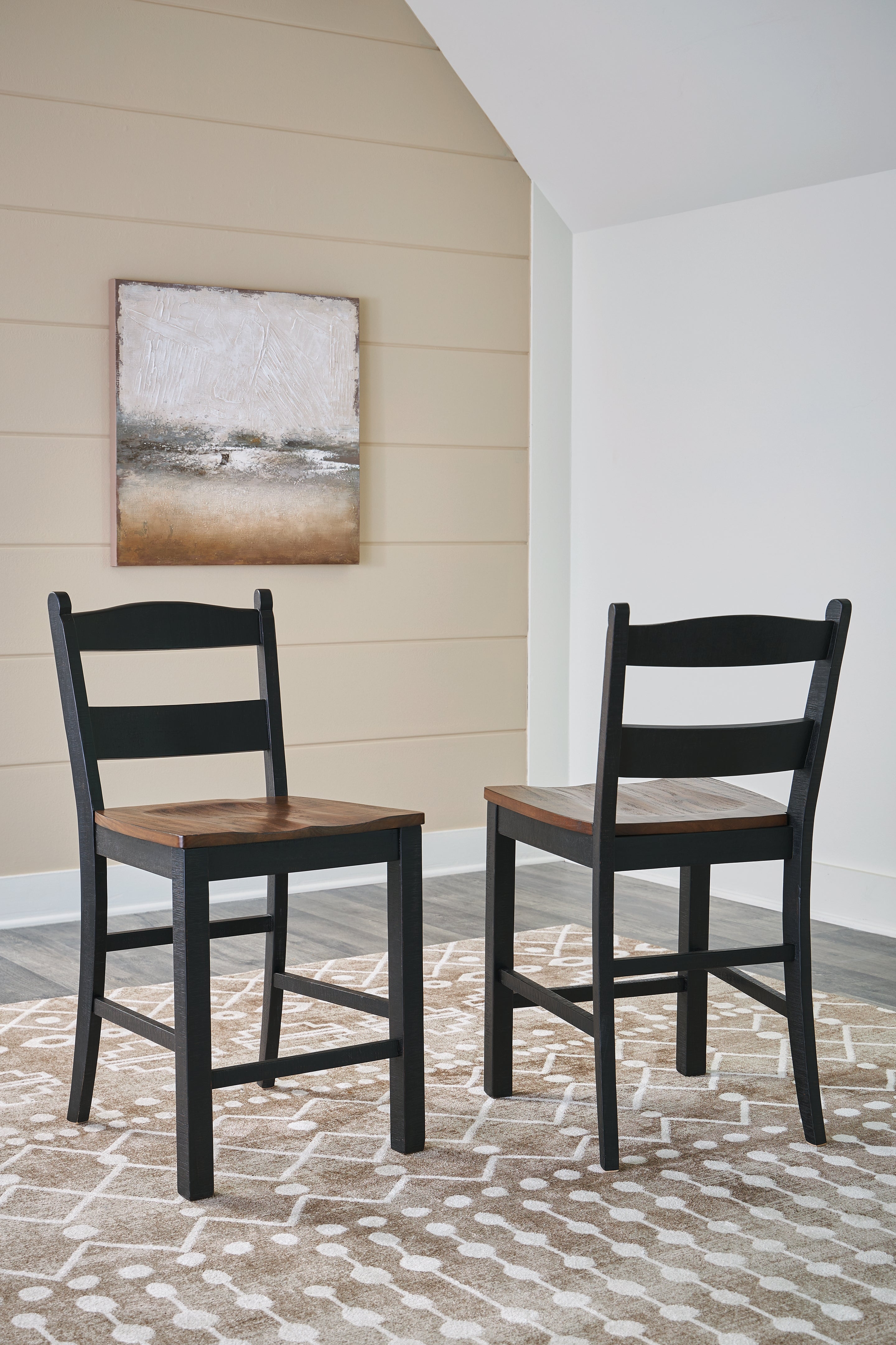 A2Z Furniture - Ashley Furniture - Valebeck Dining Room - Counter Height Barstool (Set of 2) / Multi - D546-724X2