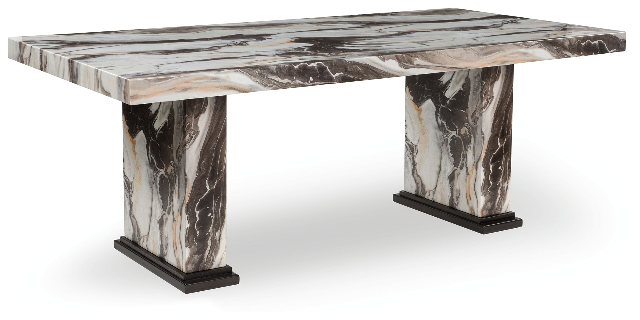 A2Z Furniture - Ashley Furniture - Jeshina Dining Table - Dining Table / Dark Brown/Beige - PCD581D4