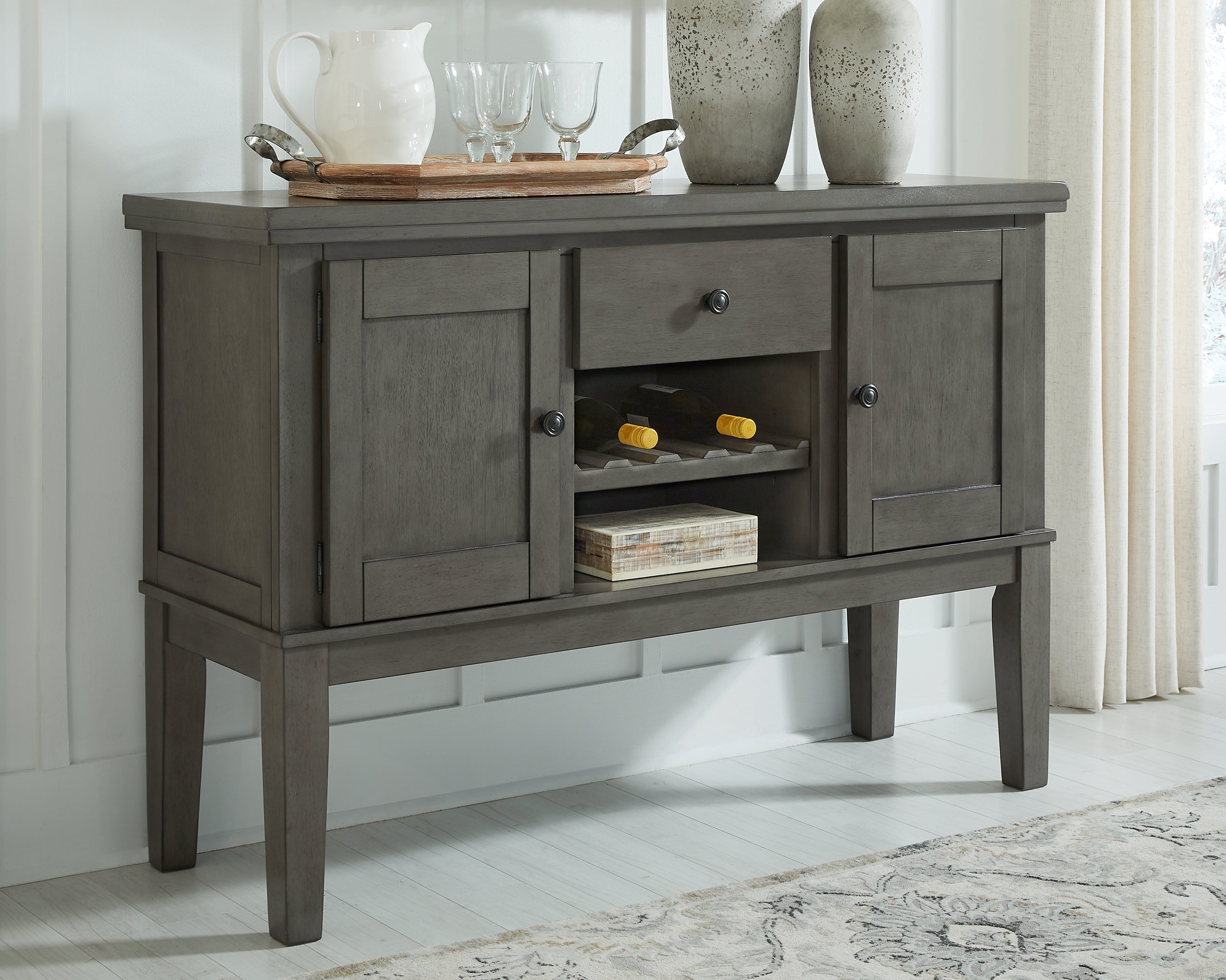 A2Z Furniture - Ashley Furniture - Hallanden Dining Room - Dining Room Server / Gray - D589-60