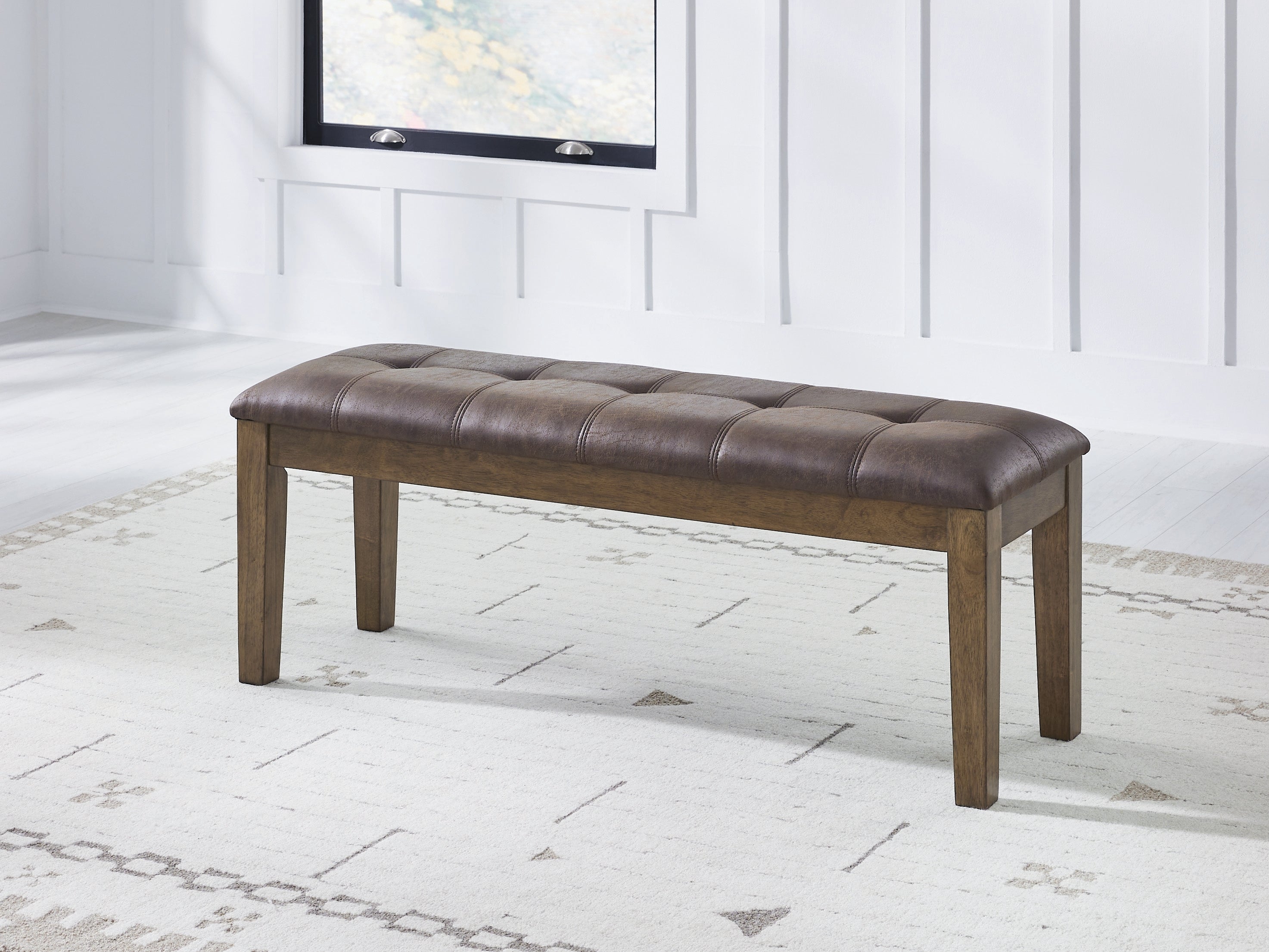 A2Z Furniture - Ashley Furniture - Urbinforte Dining Room - Large UPH Dining Room Bench / Light Brown - PCD592-00