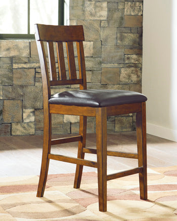 A2Z Furniture - Ashley Furniture - Ralene Dining Room - Counter Height Bar Stool (Set of 2) / Medium Brown - D594-124X2