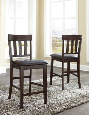 A2Z Furniture - Ashley Furniture - Haddigan Dining Room - Counter Height Bar Stool (Set of 2) / Dark Brown - D596-124X2
