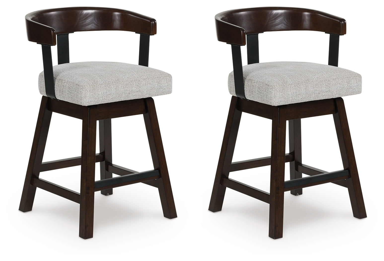 A2Z Furniture - Ashley Furniture - Haddigan Dining Room - Counter Height Barstool (Set of 2) / Dark Brown - D596-224X2