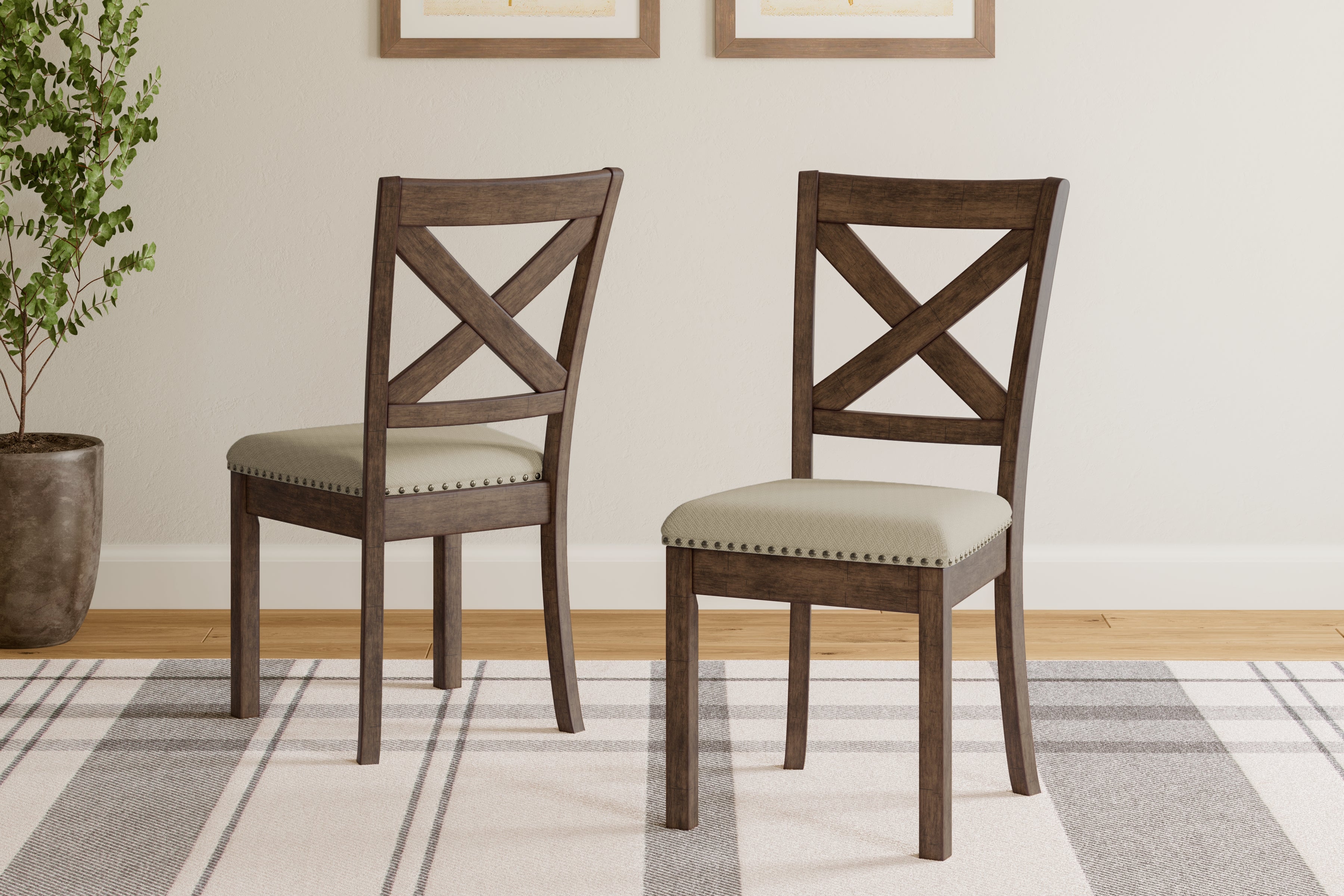 A2Z Furniture - Ashley Furniture - Moriville Dining Room - Dining Chair (Set of 2) / Beige - D631-01X2