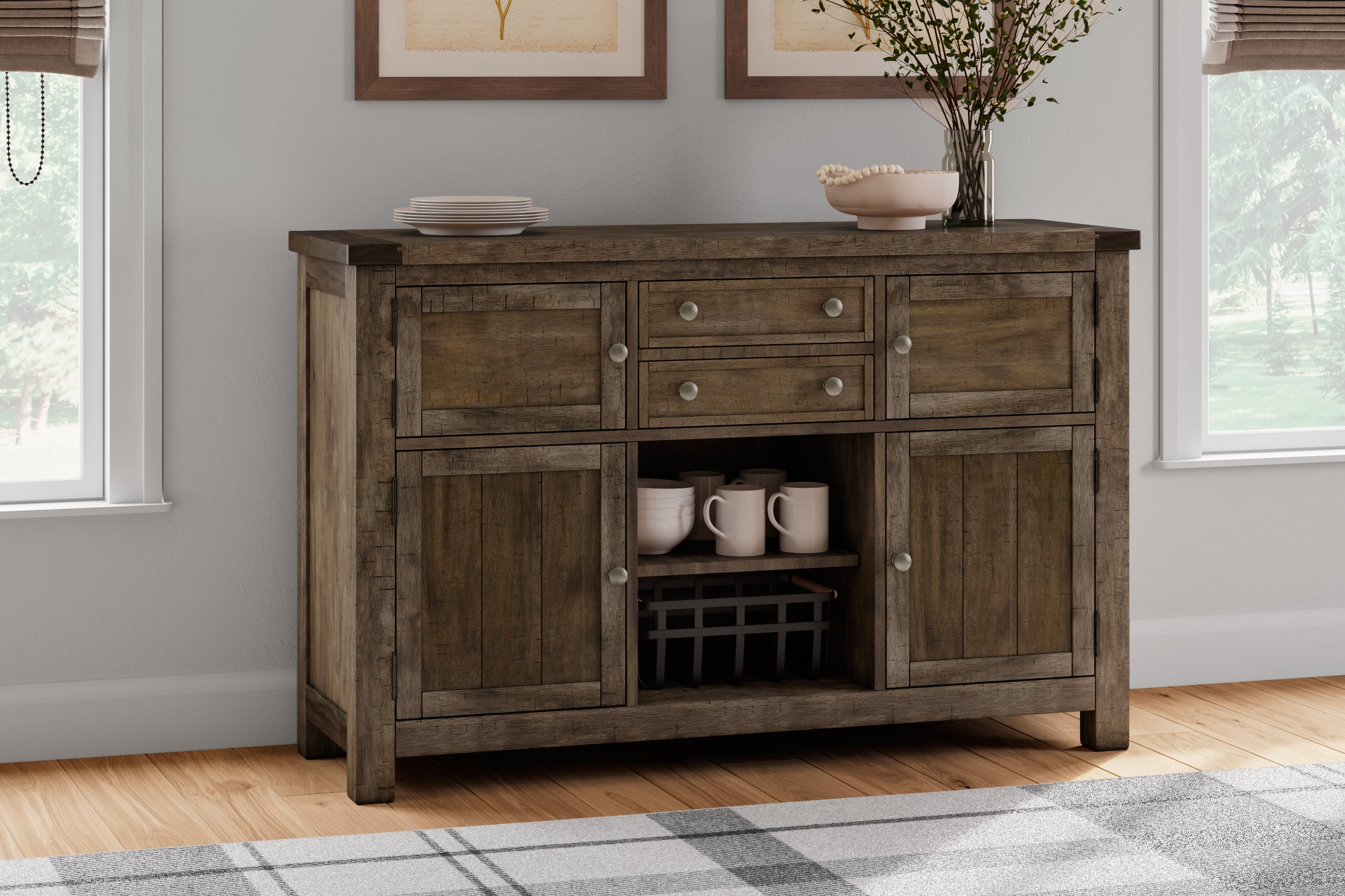 A2Z Furniture - Ashley Furniture - Moriville Dining Room - Dining Room Server / Grayish Brown - D631-60