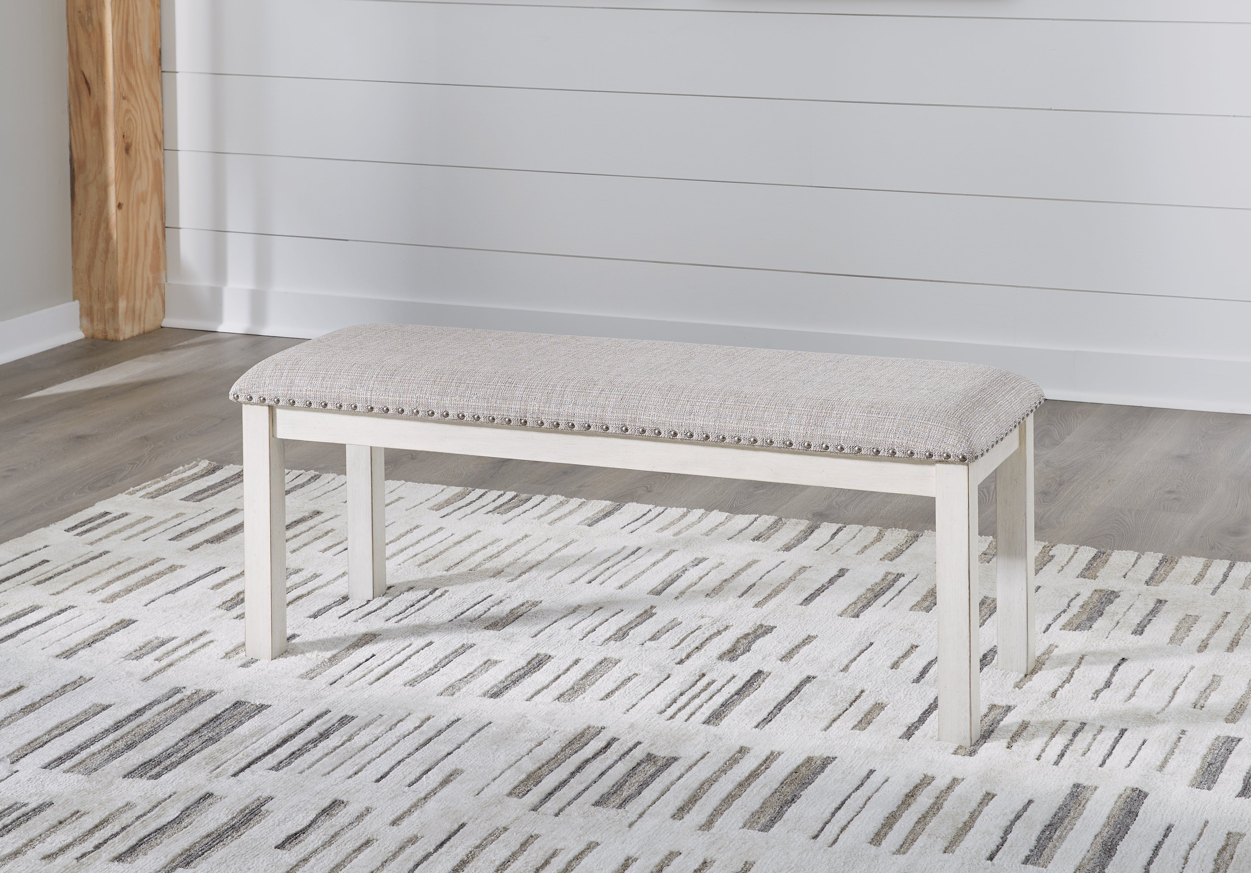 A2Z Furniture - Ashley Furniture - Robbinsdale Dining Room - Large UPH Dining Room Bench / Antique White - D642-00