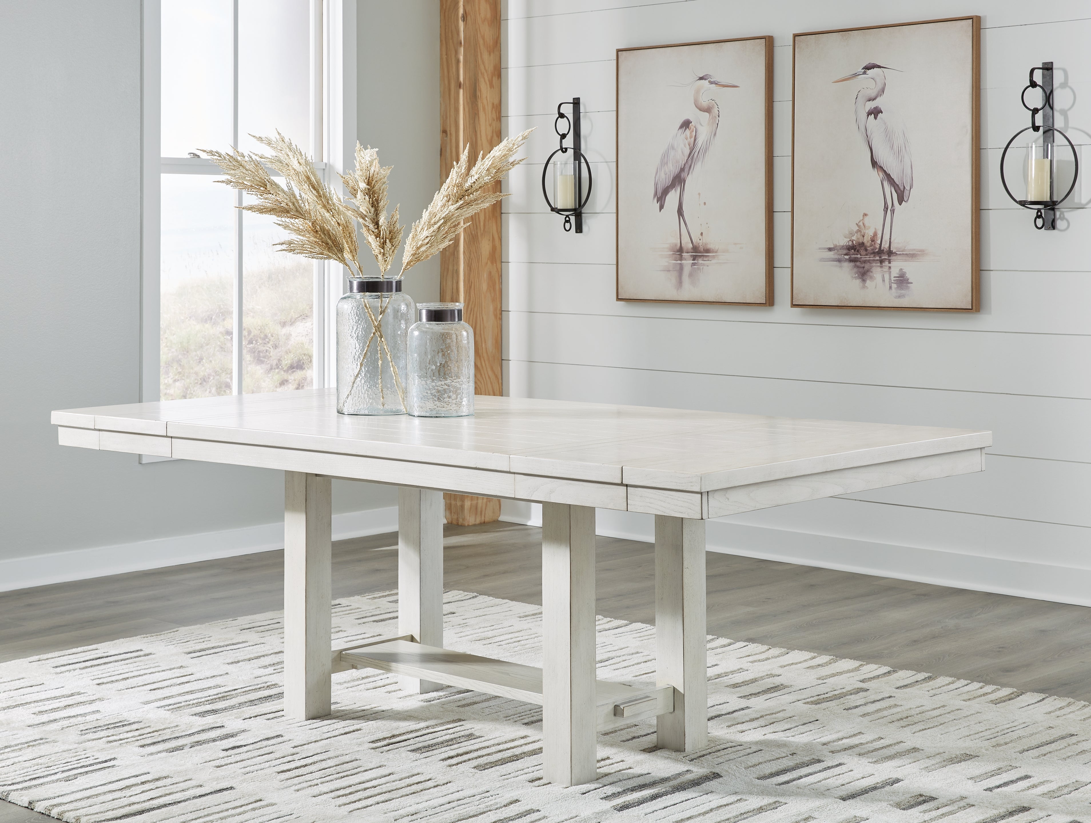 A2Z Furniture - Ashley Furniture - Robbinsdale Dining Room - RECT Dining Room EXT Table / Antique White - D642-45