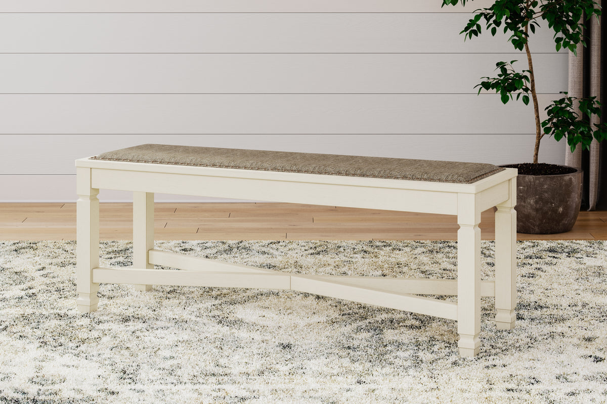 A2Z Furniture - Ashley Furniture - Bolanburg Dining Bench - Large UPH Dining Room Bench / Two-tone / 50"W x 15"D x 20"H - D647-00