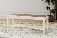 A2Z Furniture - Ashley Furniture - Bolanburg Dining Bench - Large UPH Dining Room Bench / Two-tone / 50"W x 15"D x 20"H - D647-00