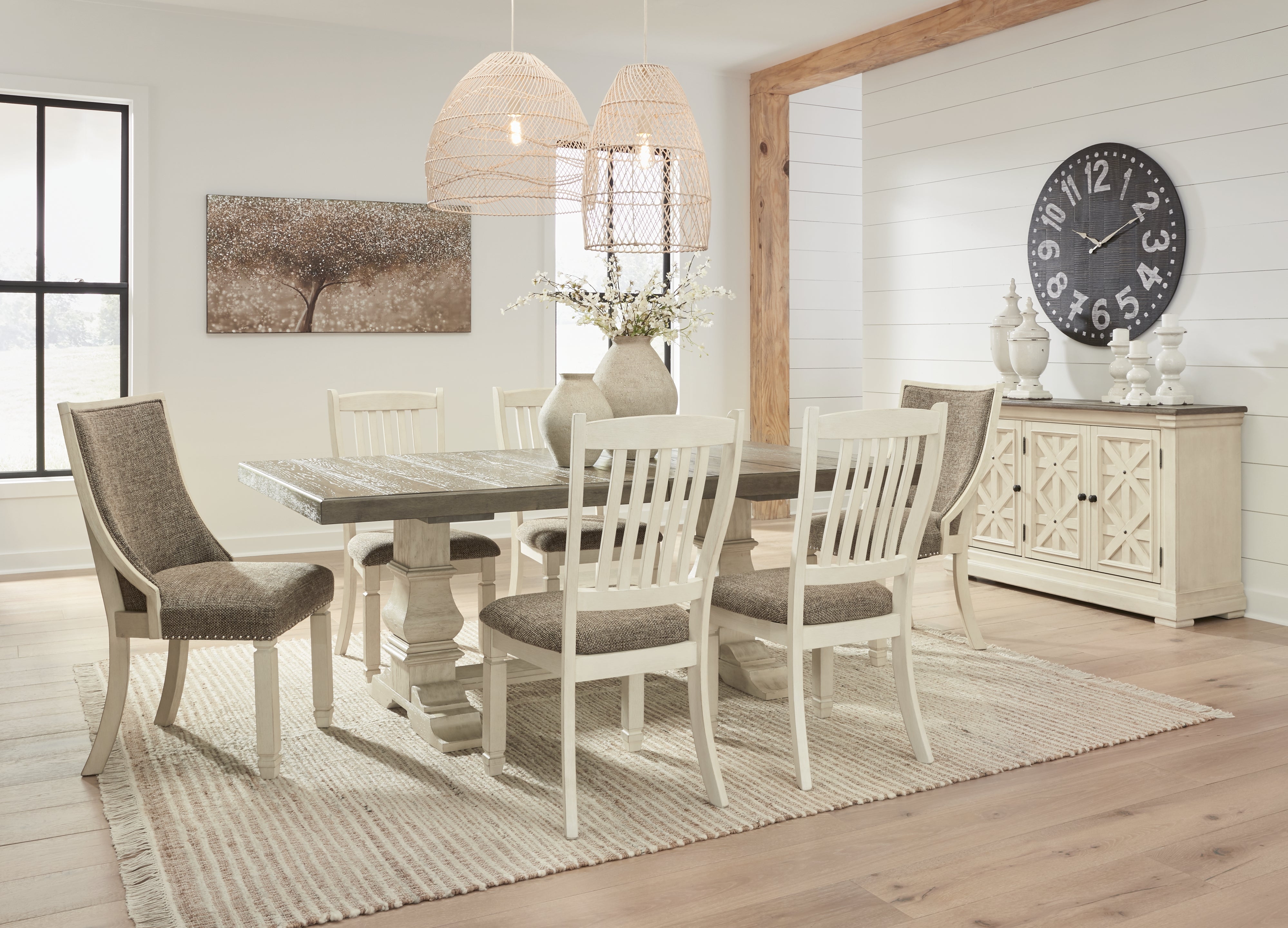 A2Z Furniture - Ashley Furniture - Bolanburg Dining Room - Extension Dining Table / Antique White - D647D17