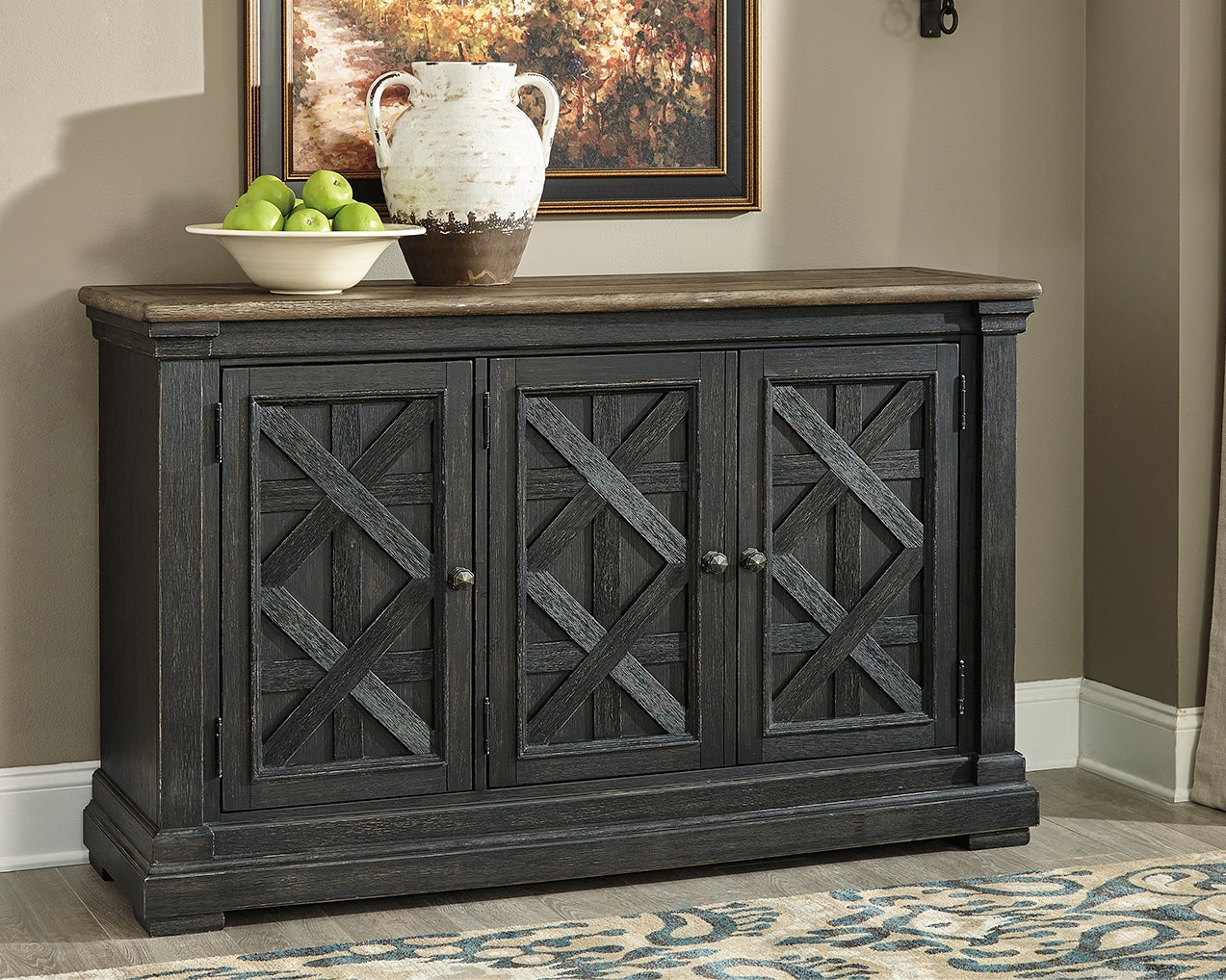 A2Z Furniture - Ashley Furniture - Tyler Creek Dining Room - Counter Height Bar Stool (Set of 2) / Black/Grayish Brown - D736-124X2