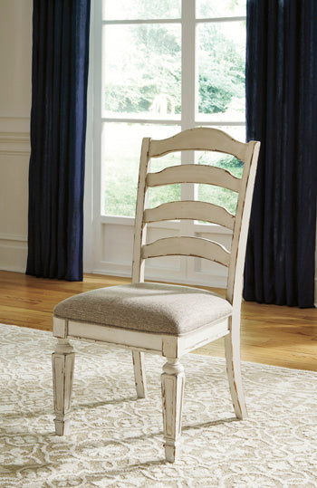 A2Z Furniture - Ashley Furniture - Realyn Dining Room - Dining Chair (Set of 2) / Chipped White - D743-01X2