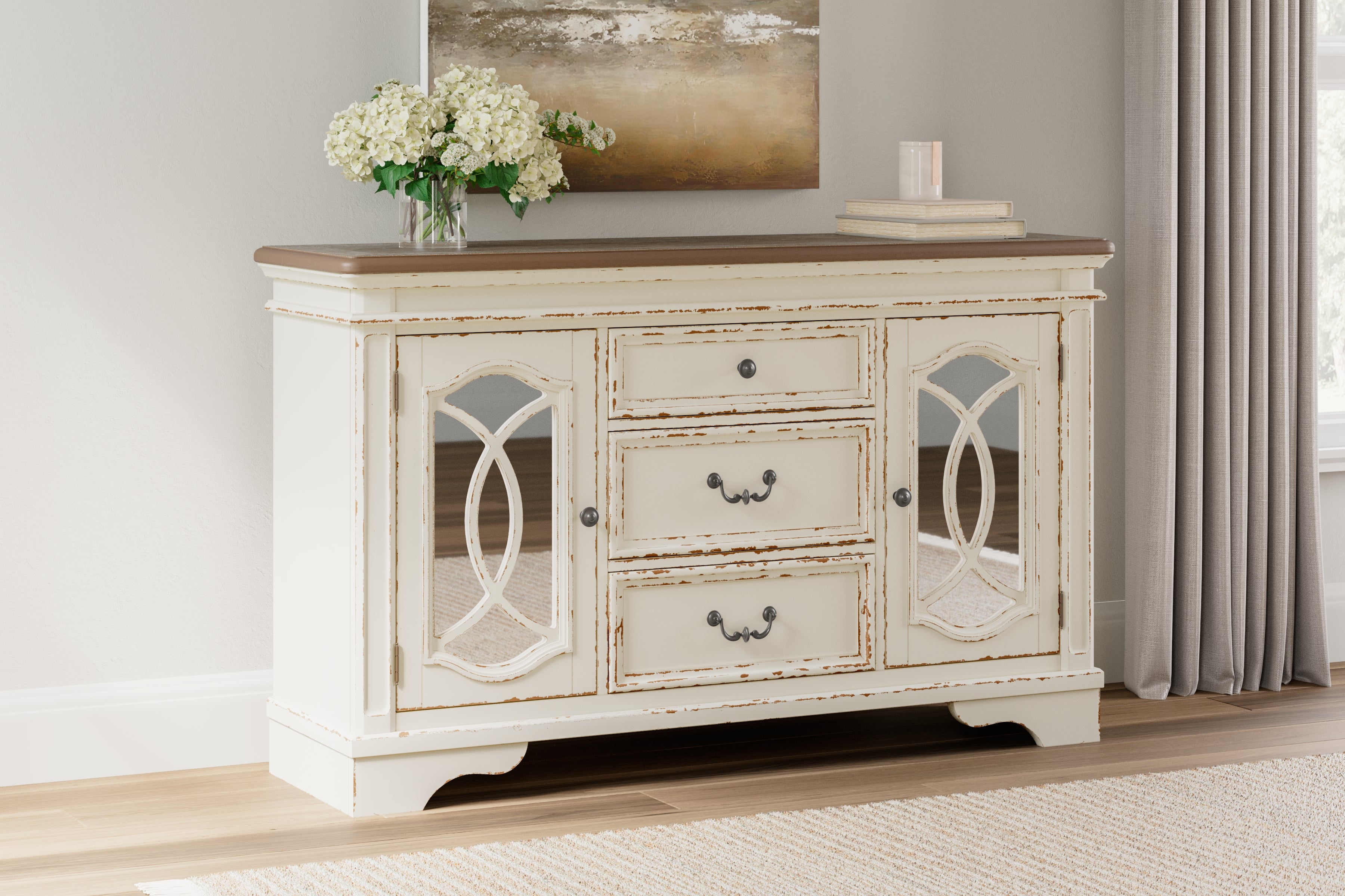 A2Z Furniture - Ashley Furniture - Realyn Dining Room - Dining Room Server / Chipped White - D743-60