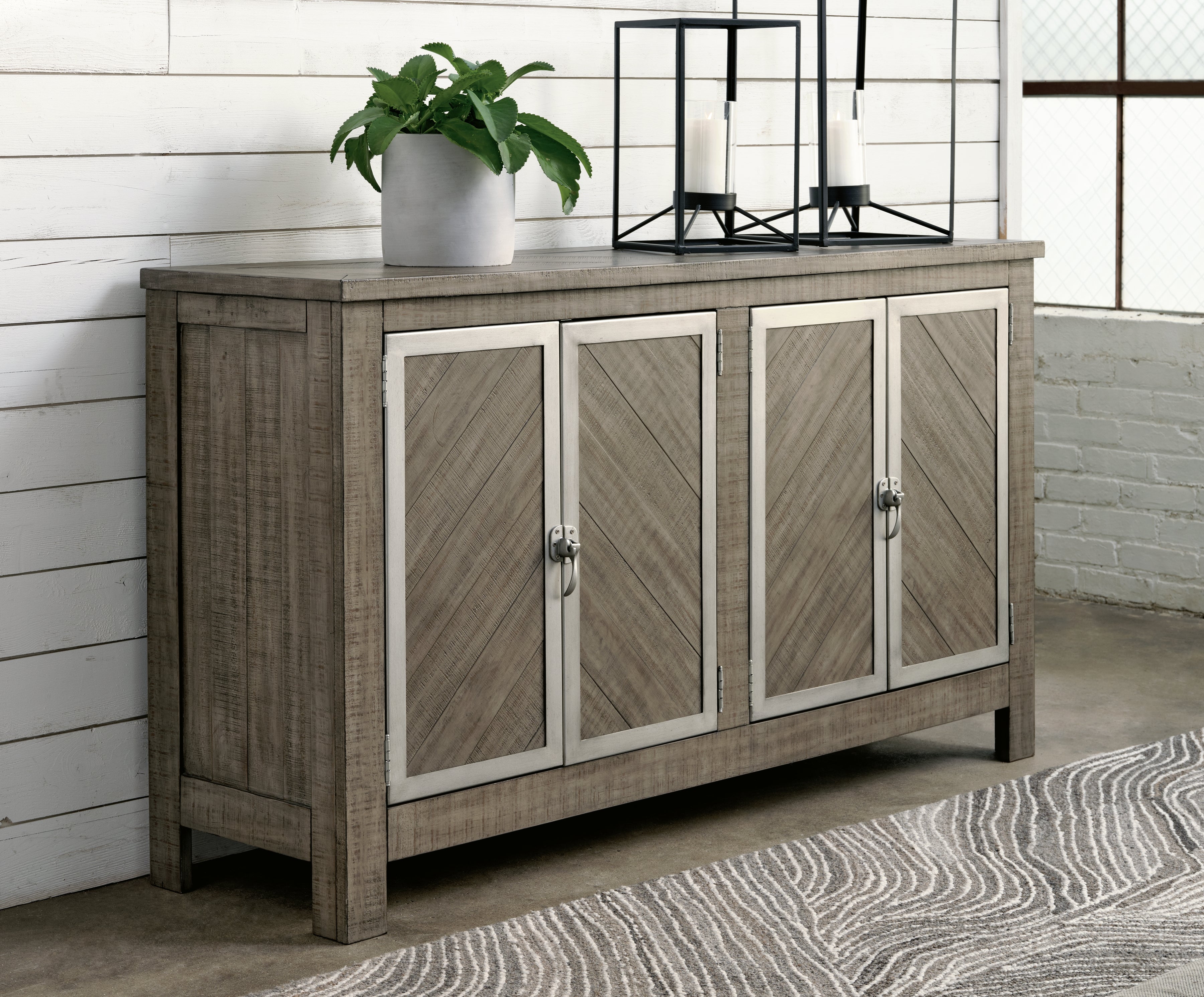A2Z Furniture - Ashley Furniture - Krystanza Dining Room - Dining Room Server / Weathered Gray - D766-60