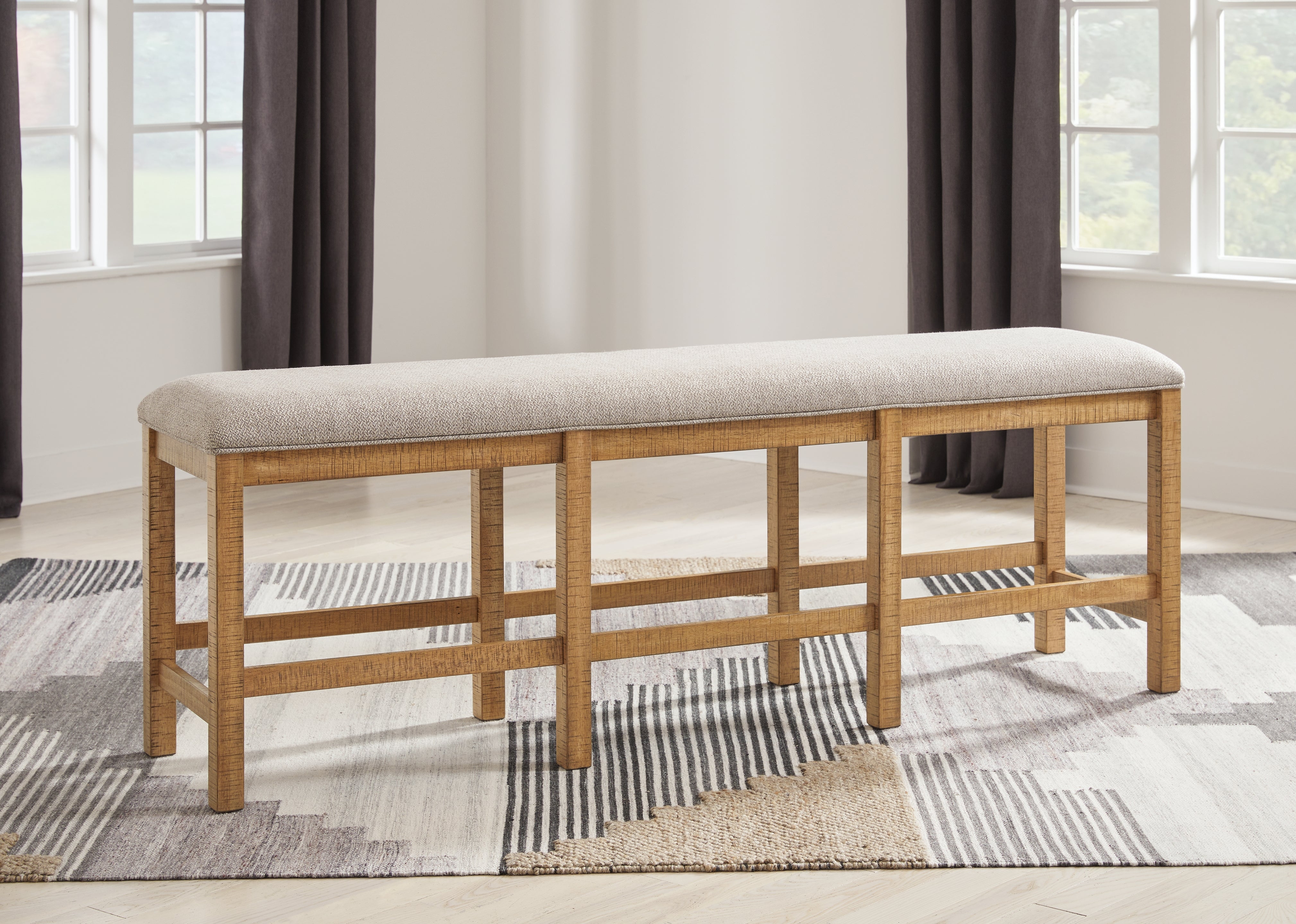 A2Z Furniture - Ashley Furniture - Havonplane Dining Room - XL Counter UPH DRM Bench / Brown - D773-09