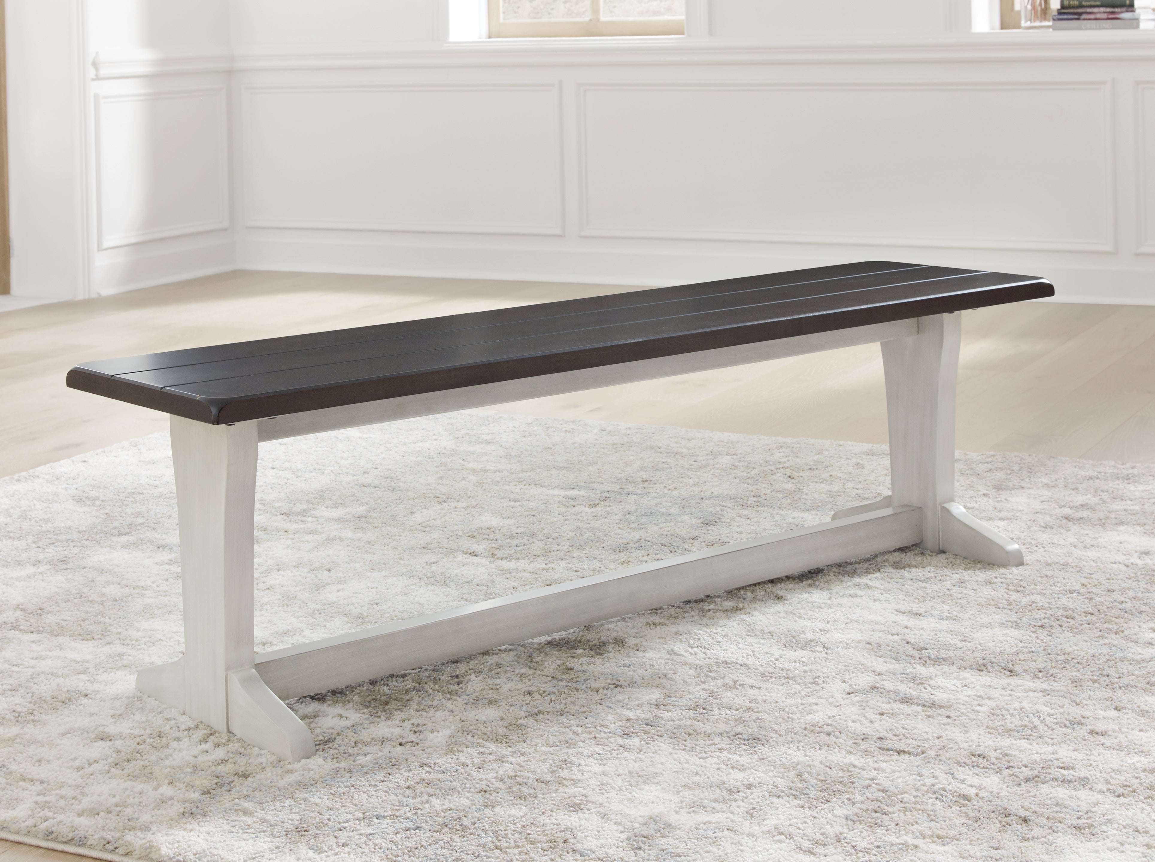 A2Z Furniture - Ashley Furniture - Darborn Dining Room - Dining Table / Gray/Brown / 40"W x 78"D x 30"H - D796D3