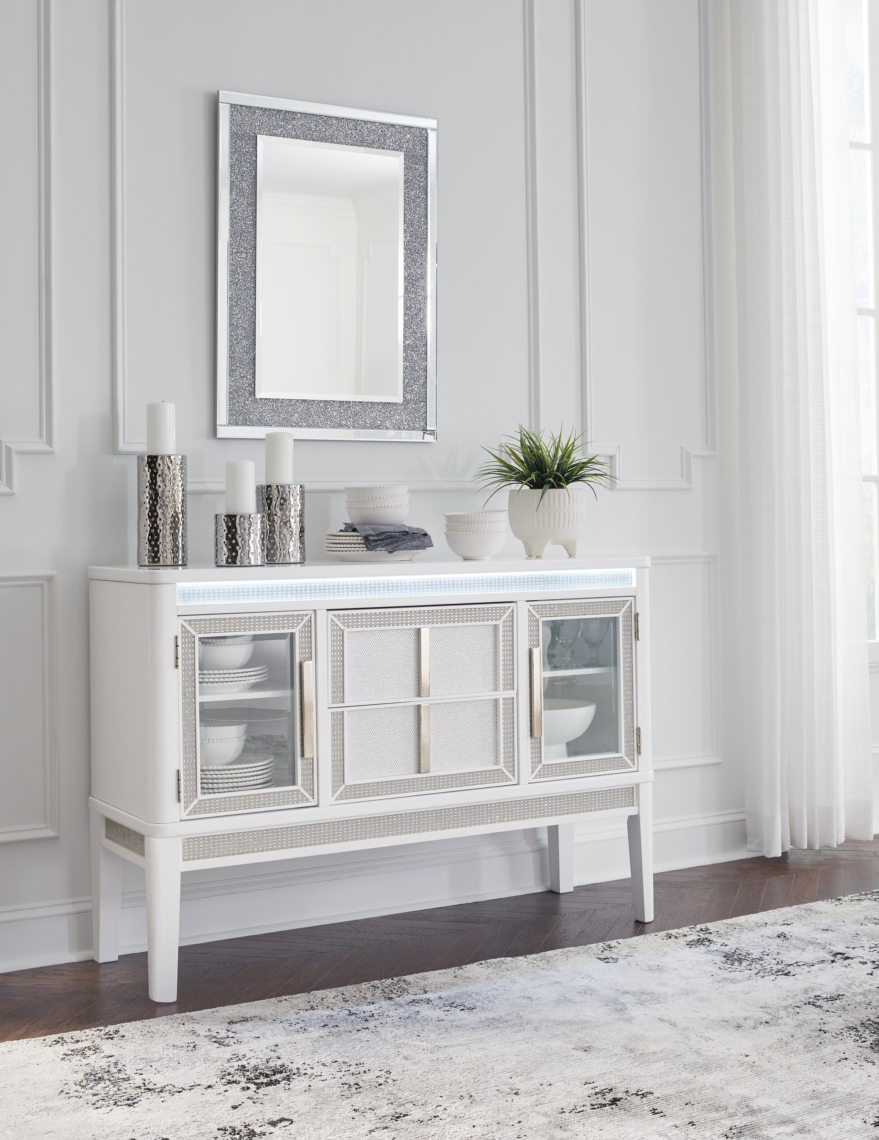 A2Z Furniture - Ashley Furniture - Chalanna Dining Room - Dining Room Server / White - D822-60