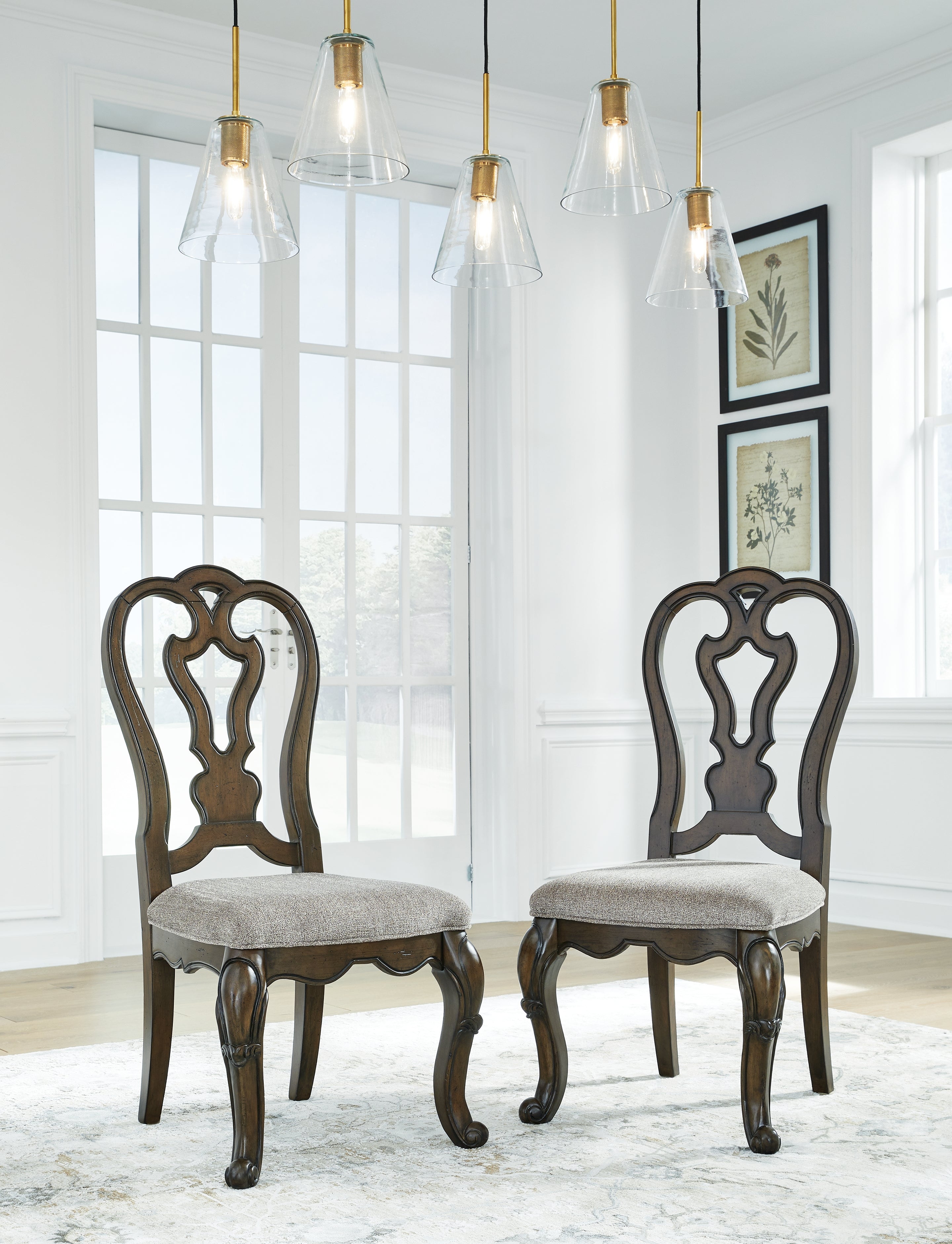 A2Z Furniture - Ashley Furniture - Maylee Dining Room - Dining Chair (Set of 2) / Dark Brown - D947-01X2
