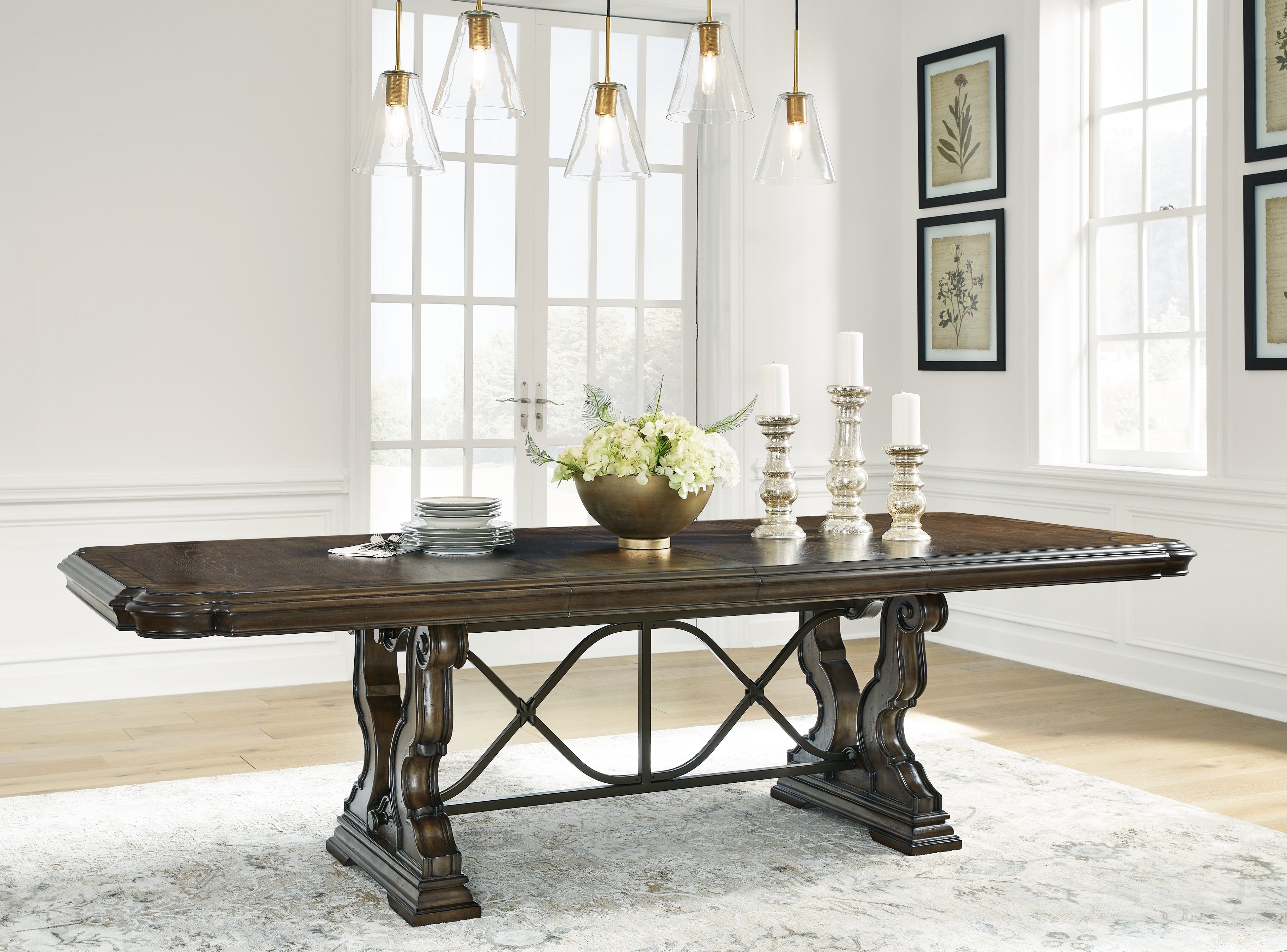 A2Z Furniture - Ashley Furniture - Maylee Dining Room - Dining Extension Table / Dark Brown - D947D5