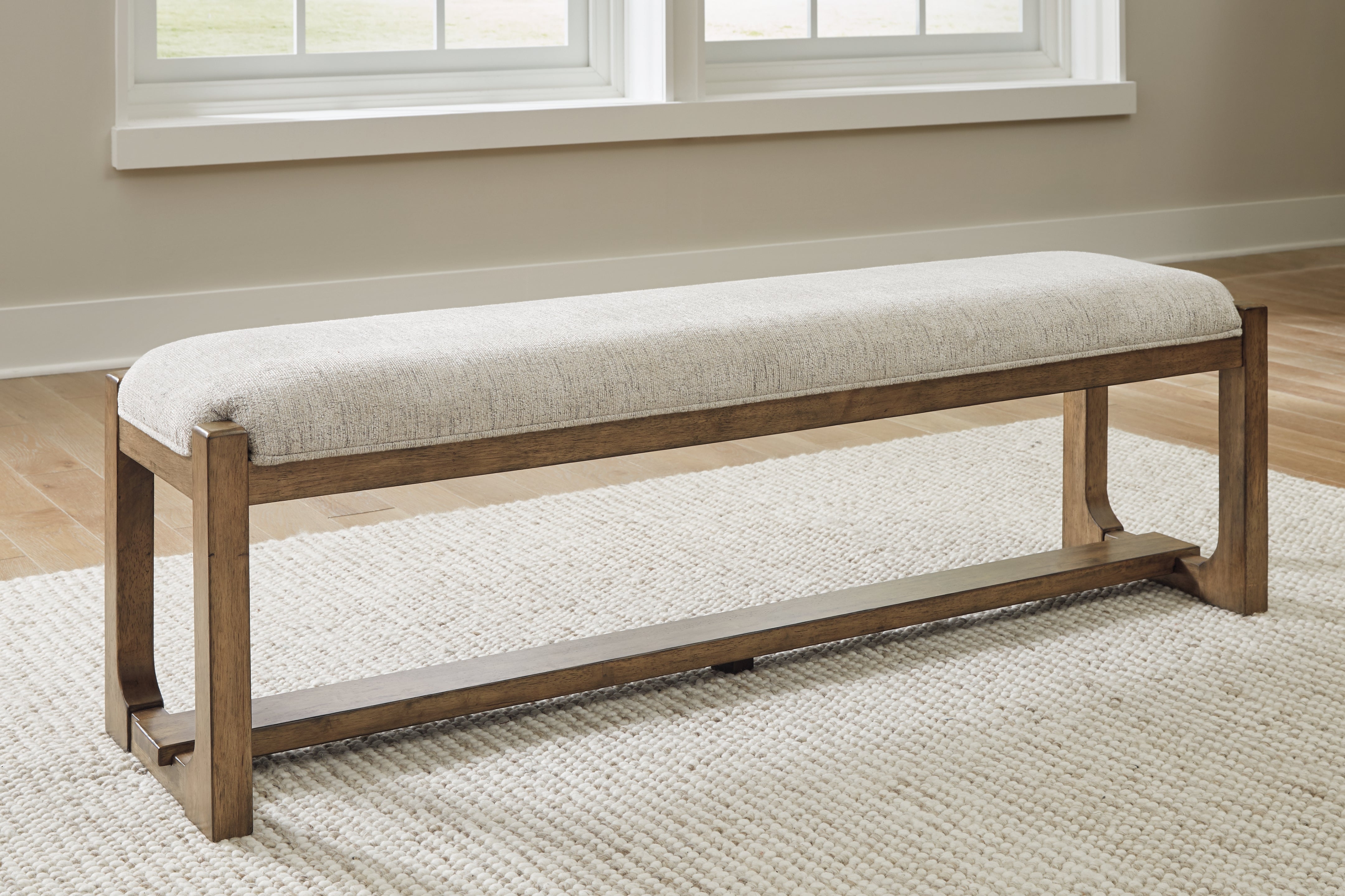 A2Z Furniture - Ashley Furniture - Cabalynn Dining Room - Large UPH Dining Room Bench / Oatmeal/Light Brown - D974-00