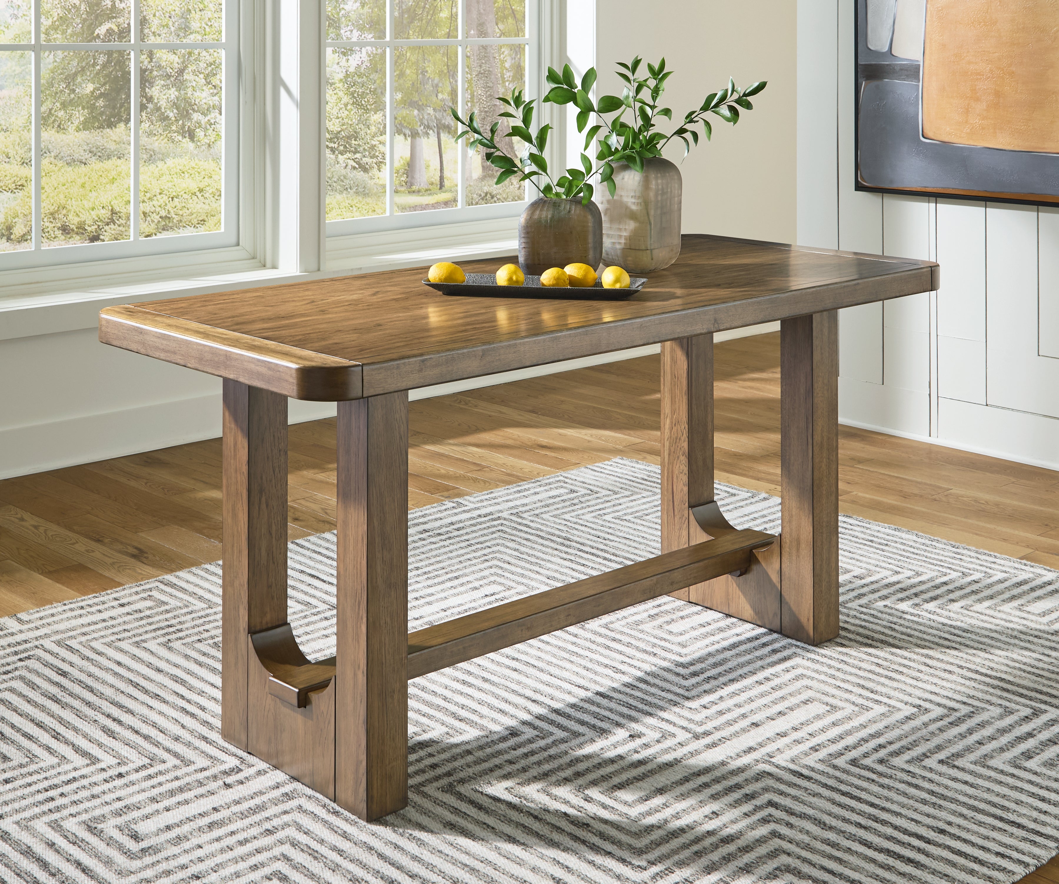 A2Z Furniture - Ashley Furniture - Cabalynn Dining Room - RECT Dining Room Counter Table / Light Brown - D974-13