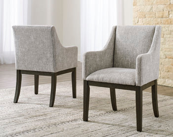 A2Z Furniture - Ashley Furniture - Burkhaus Dining Room - Dining Arm Chair (Set of 2) / Dark Brown - D984-01AX2