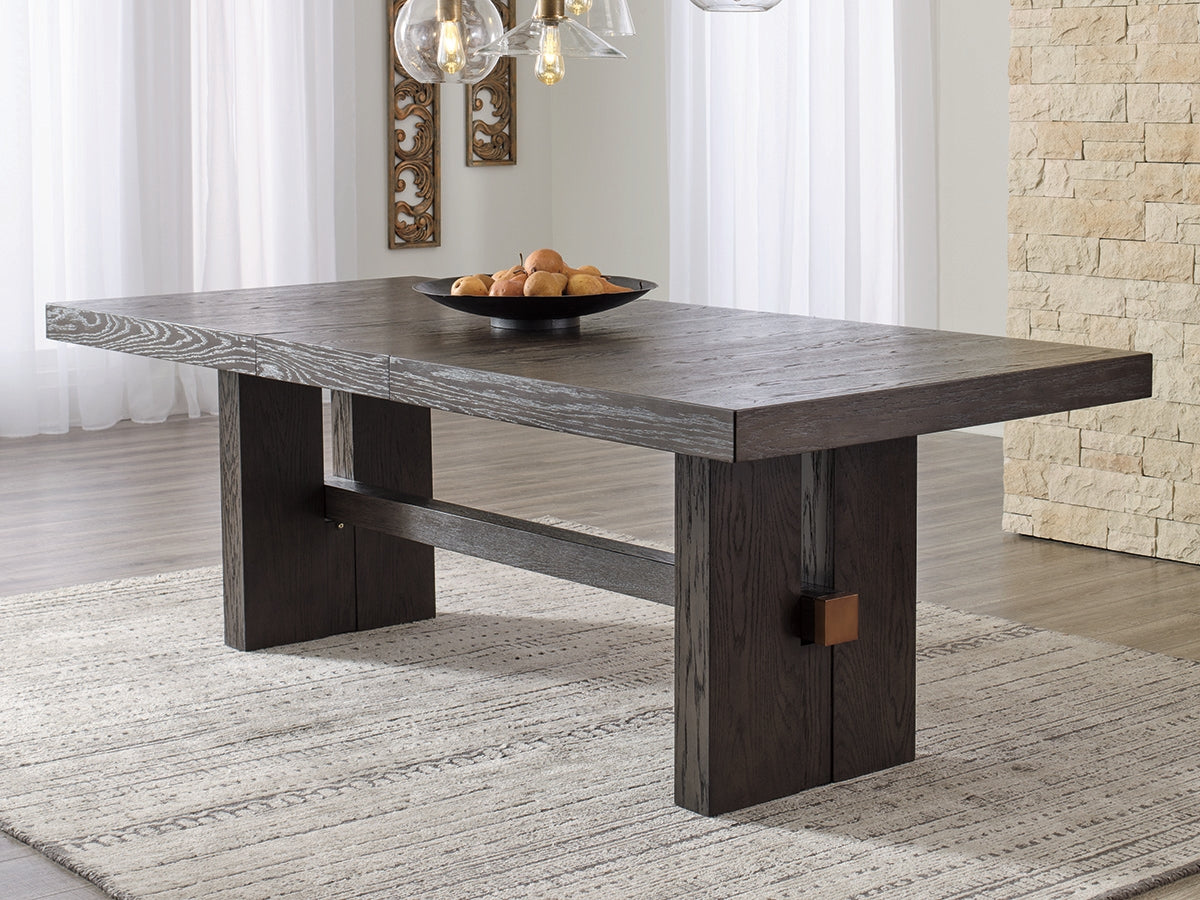 A2Z Furniture - Ashley Furniture - Burkhaus Dining Room - RECT Dining Room EXT Table / Dark Brown - D984-45