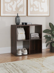 A2Z Furniture - Ashley Furniture - Glosmount Four Cube Organizer - Four Cube Organizer / Cherry/Light Brown - EA1055-2X2