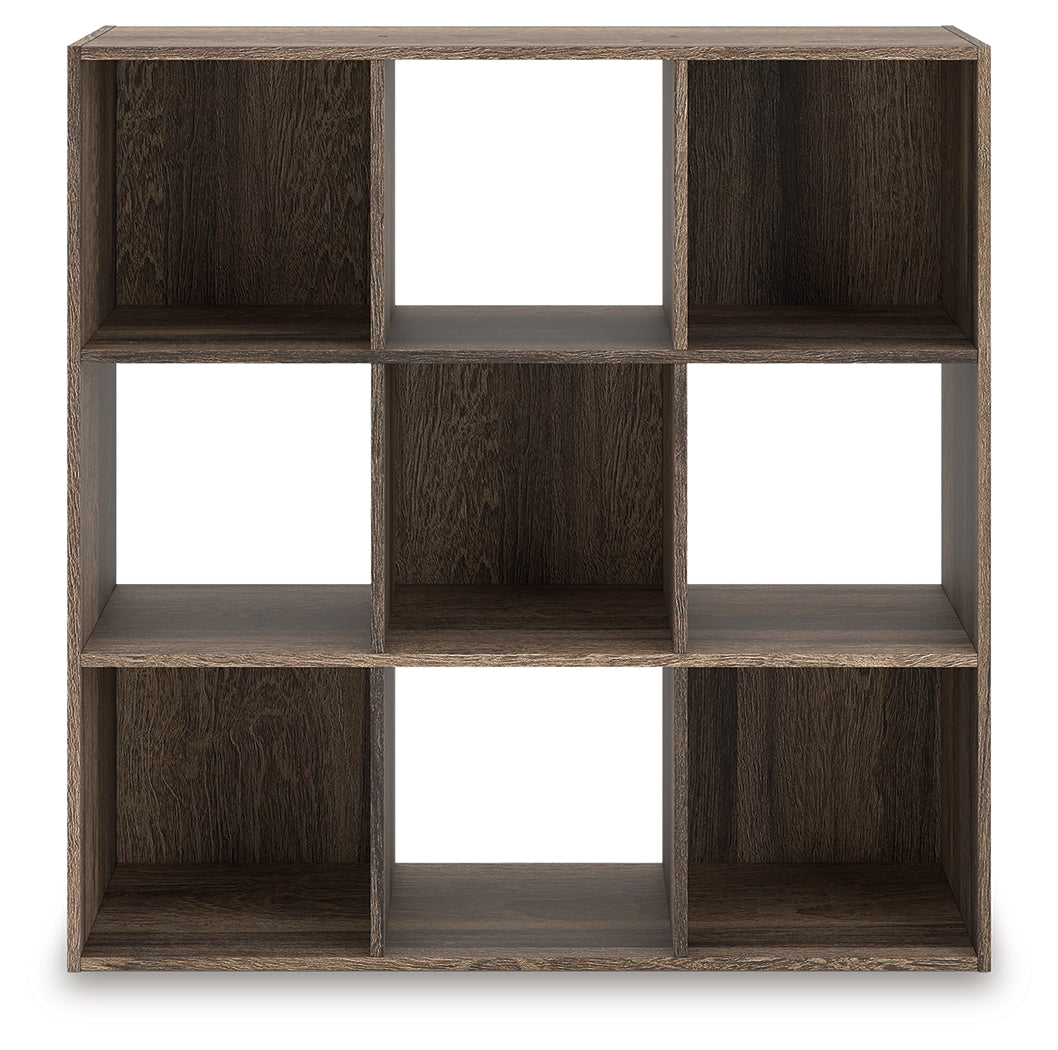 A2Z Furniture - Ashley Furniture - Shallifer Nine Cube Organizer - Nine Cube Organizer / Brown - EA1104-3X3