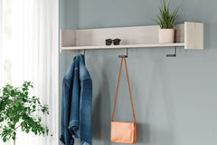 A2Z Furniture - Ashley Furniture - Socalle Wall Decor - Wall Mounted Coat Rack w/Shelf / Light Natural - EA1864-151