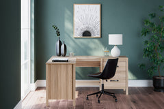 A2Z Furniture - Ashley Furniture - Battelle Office Desk - 60" Home Office Desk with Return / Tan - H3929H1