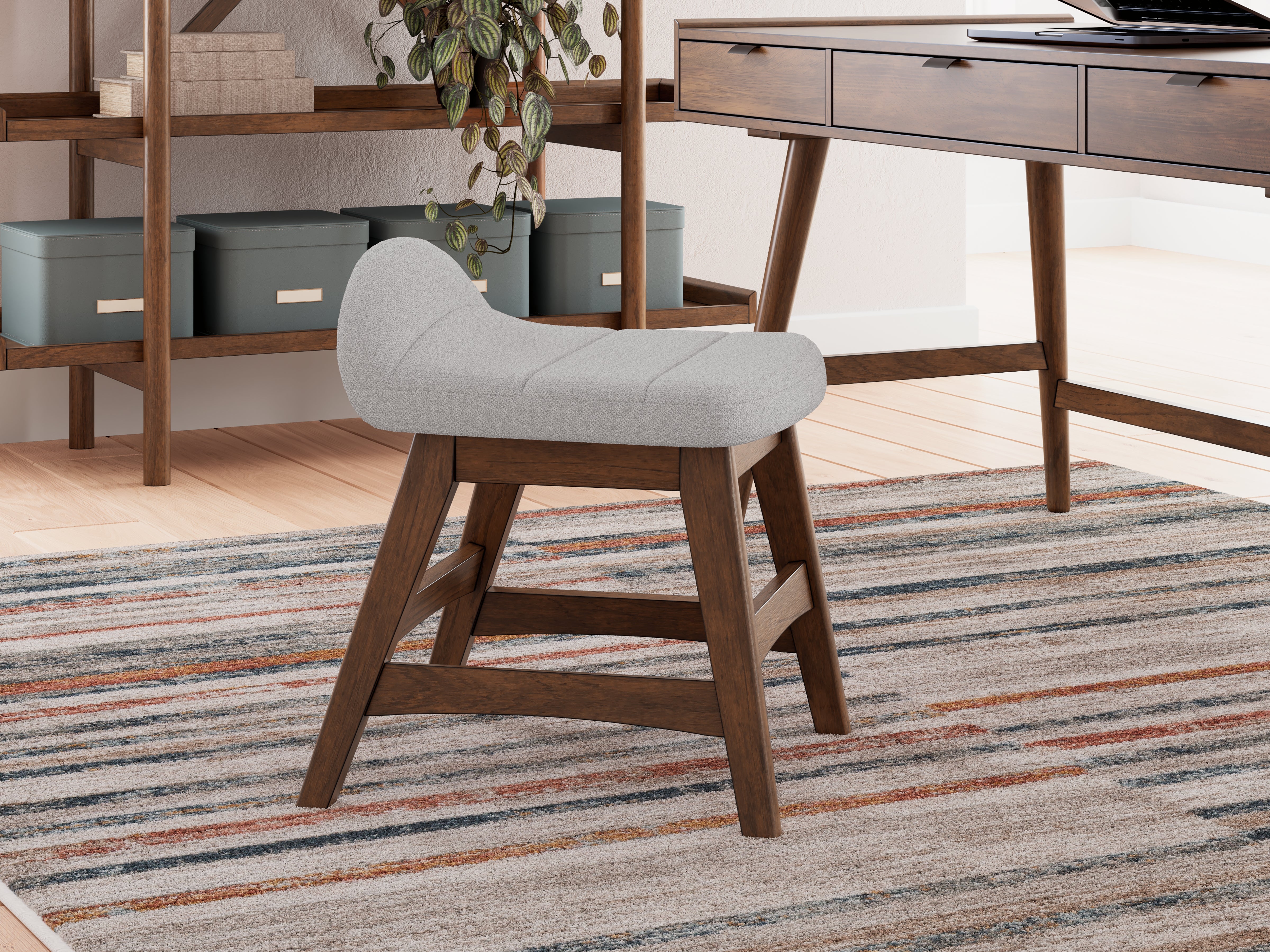 A2Z Furniture - Ashley Furniture - Lyncott Desk Chair - Home Office Desk Chair (1/CN) / Light Gray/Brown - H615-01
