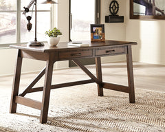 A2Z Furniture - Ashley Furniture - Baldridge Office Desk - Home Office Large Leg Desk / Rustic Brown - H675-44