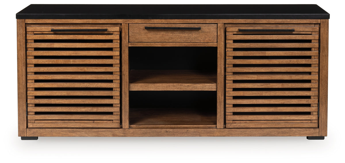 A2Z Furniture - Ashley Furniture - Kallari Bookcase - Credenza / Warm Brown/Black - H737-60