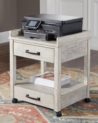 A2Z Furniture - Ashley Furniture - Carynhurst Printer Stand - Printer Stand / Whitewash - H755-11