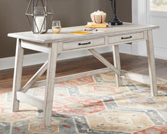 A2Z Furniture - Ashley Furniture - Carynhurst Office Desk - Home Office Large Leg Desk / Whitewash - H755-44