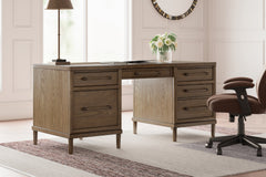 A2Z Furniture - Ashley Furniture - Roanhowe Office Desk - Home Office Desk / Brown - H769-21